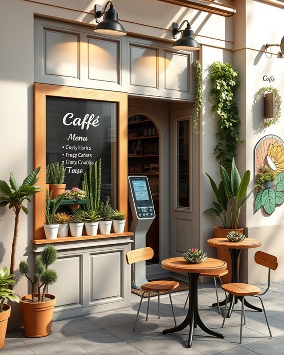 engaging outdoor caf features