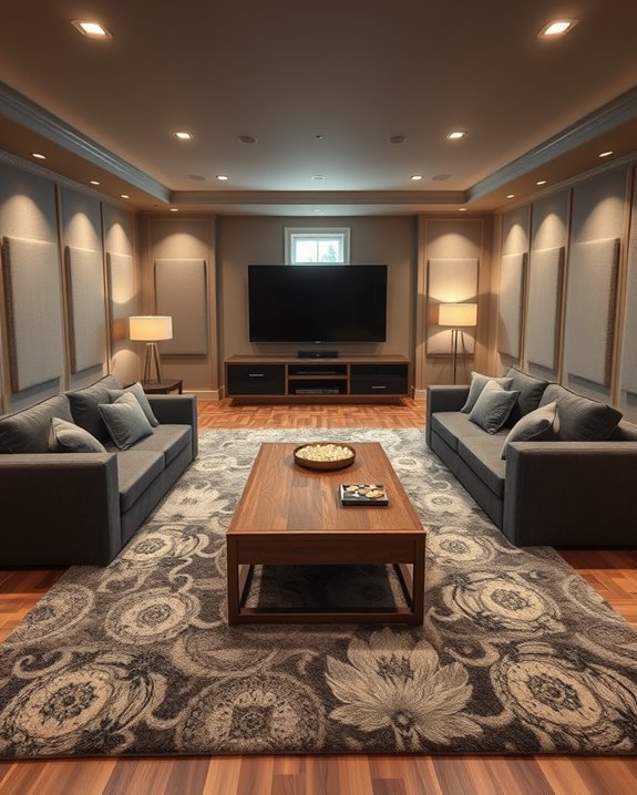enhance acoustics with rugs