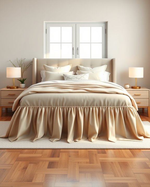 enhance bedroom with bed skirt