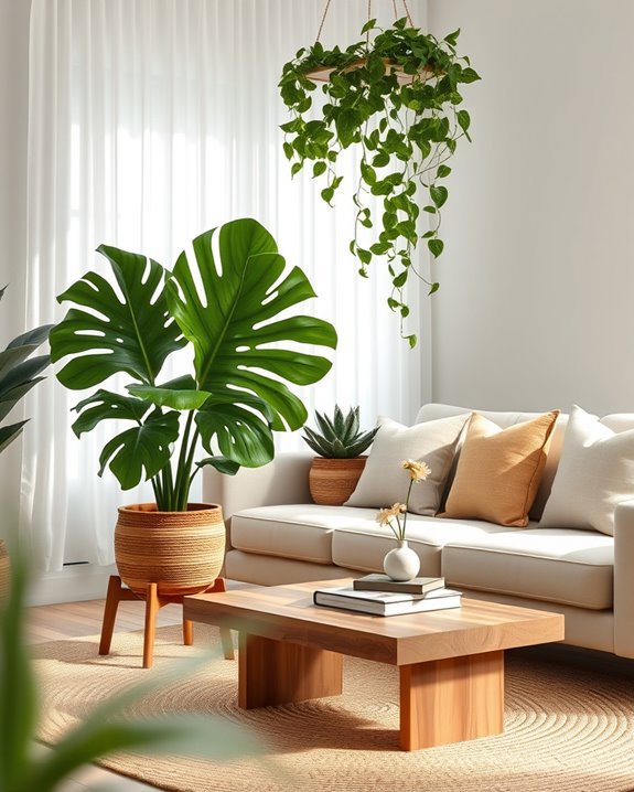 enhance decor with plants
