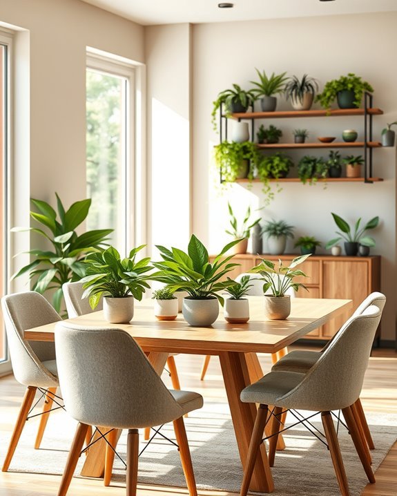 enhance dining with plants