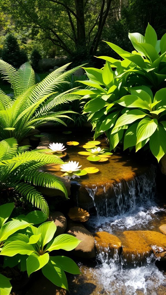 enhance garden with aquatic plants