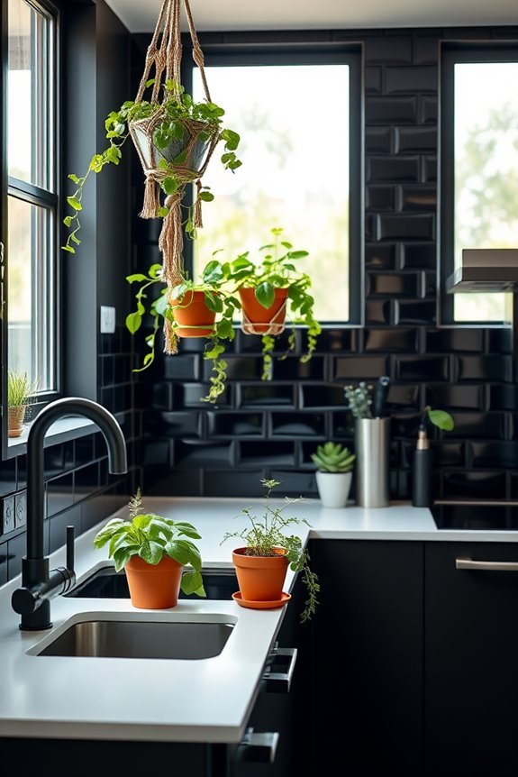 enhance kitchen with plants