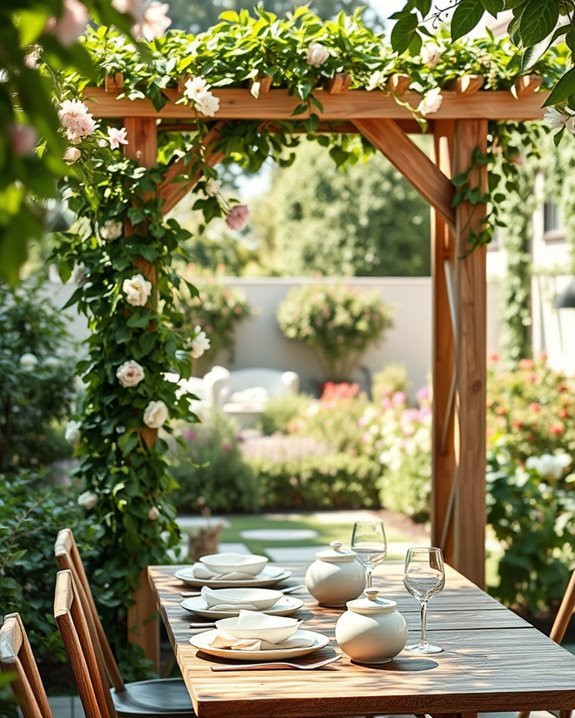 enhance outdoor dining aesthetics