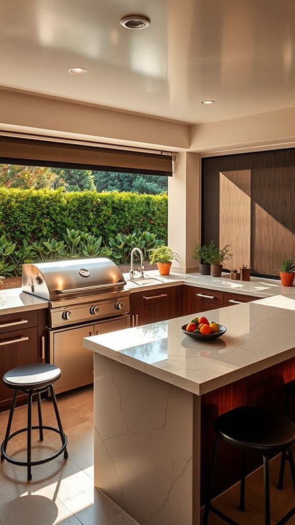 enhance outdoor kitchen experience