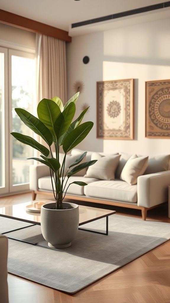 enhance space with indoor plants