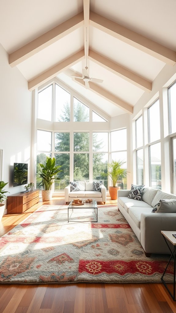 enhance space with rug