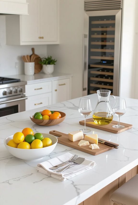 entertaining ready kitchen island