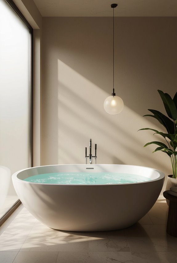 ergonomic curved soaking comfort