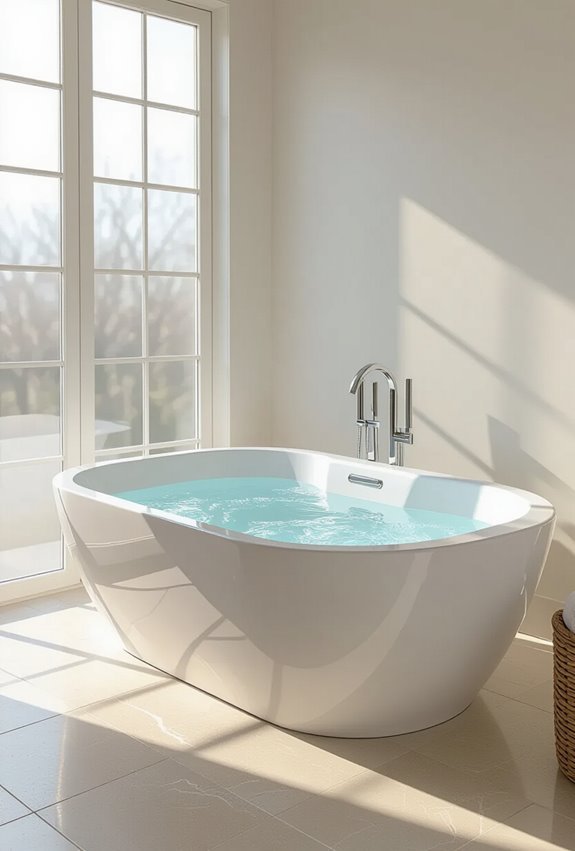 ergonomic freestanding tubs with armrests