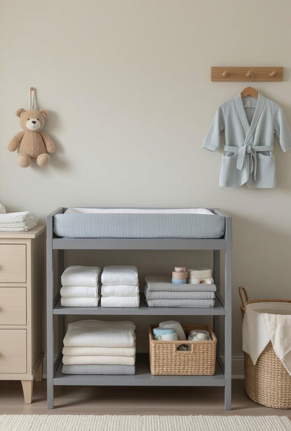 ergonomic reachable changing station