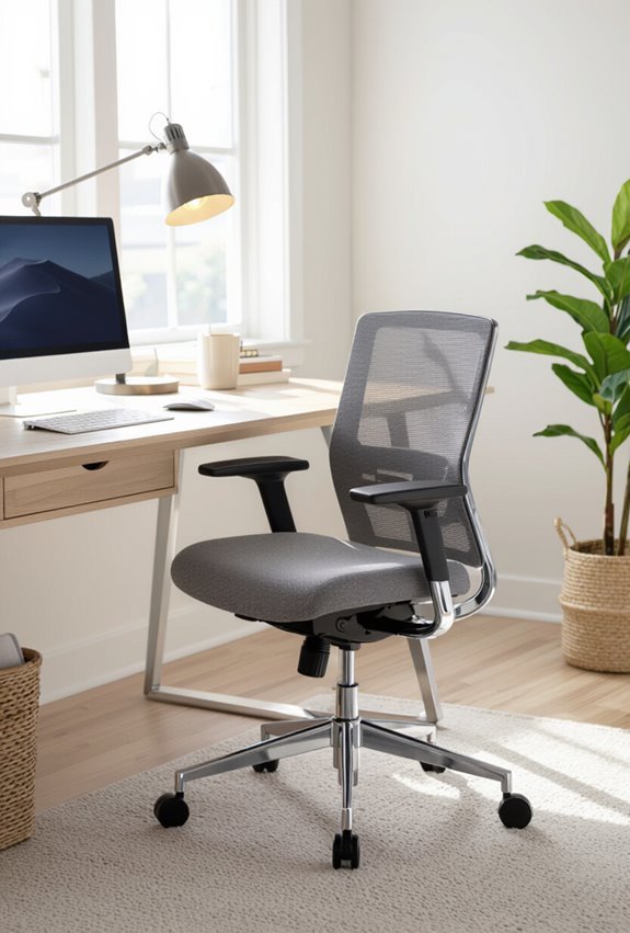 ergonomic swivel chair with lumbar