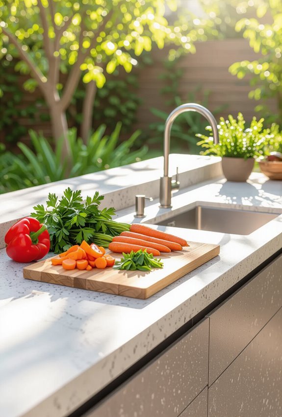 ergonomic weatherproof outdoor prep