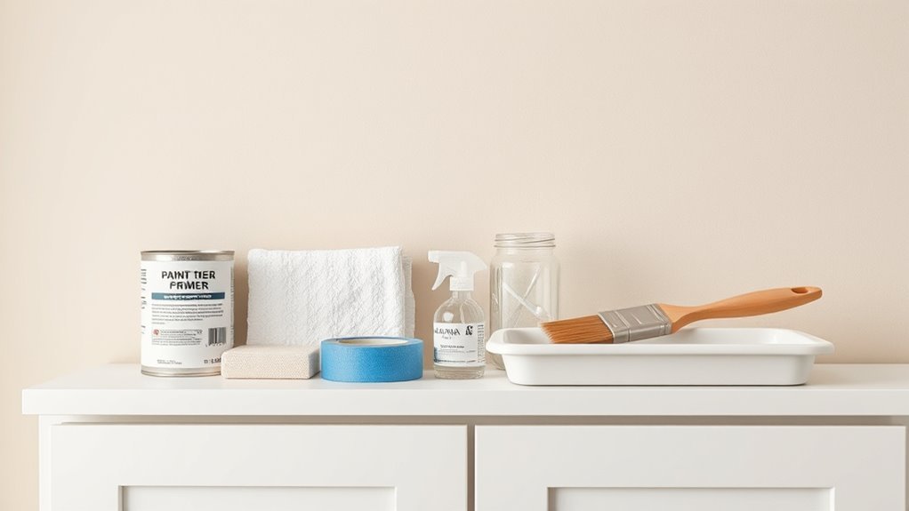 essential cleaning supplies ready