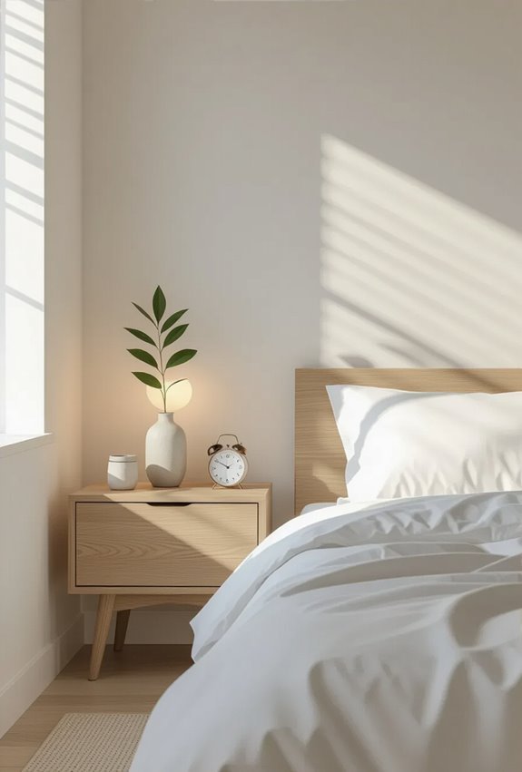 essential nightstand calm minimal