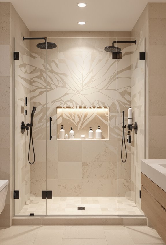 etched or frosted privacy panels