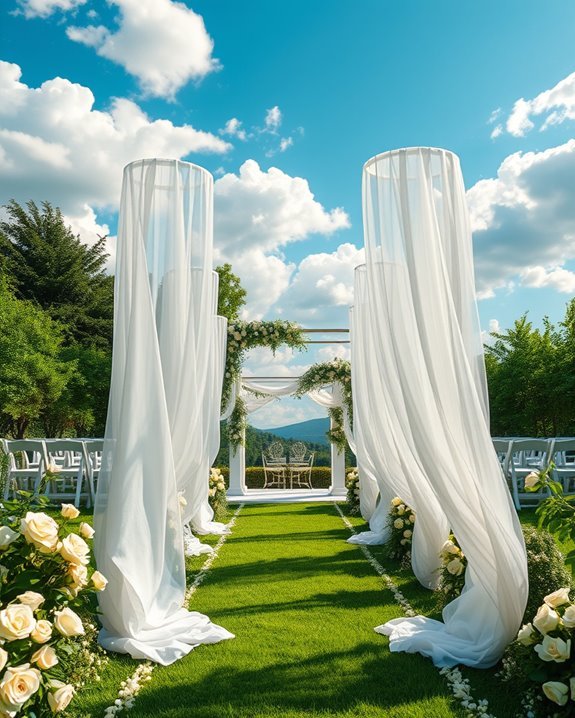 ethereal cloud canopy wedding