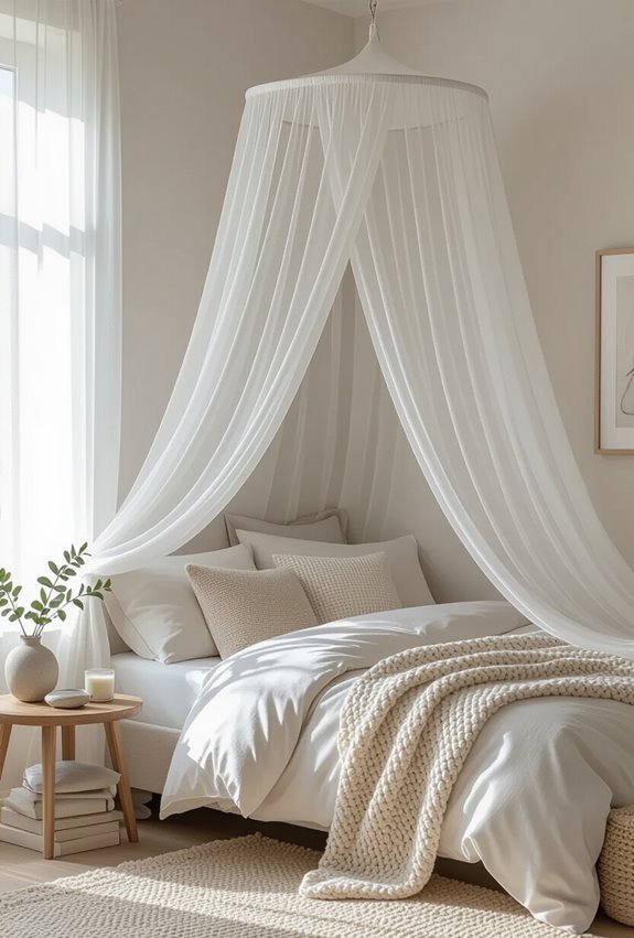 ethereal draping cozy canopy