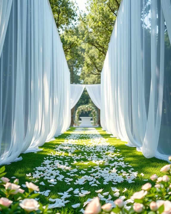ethereal wedding entrance curtains