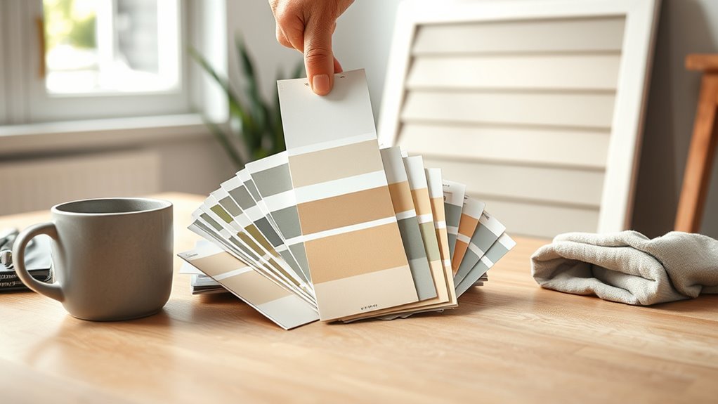 evaluate paint swatch undertones