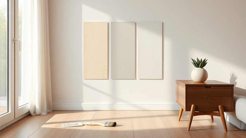 evaluate paint under natural light