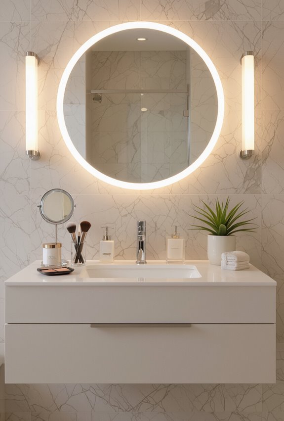 even adjustable magnified vanity lighting