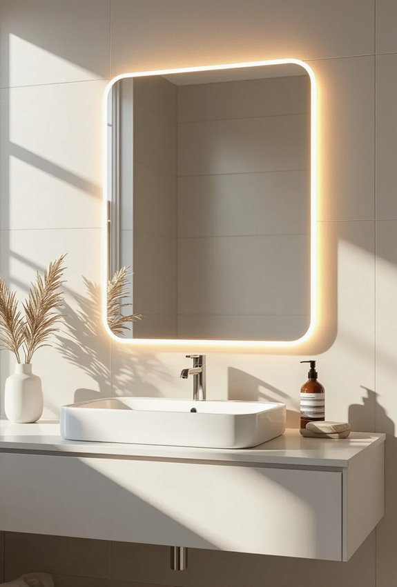 even custom backlit vanity frames
