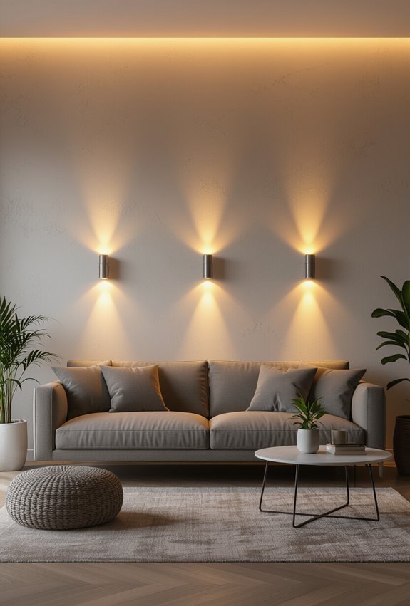 even seamless accent wallwashing