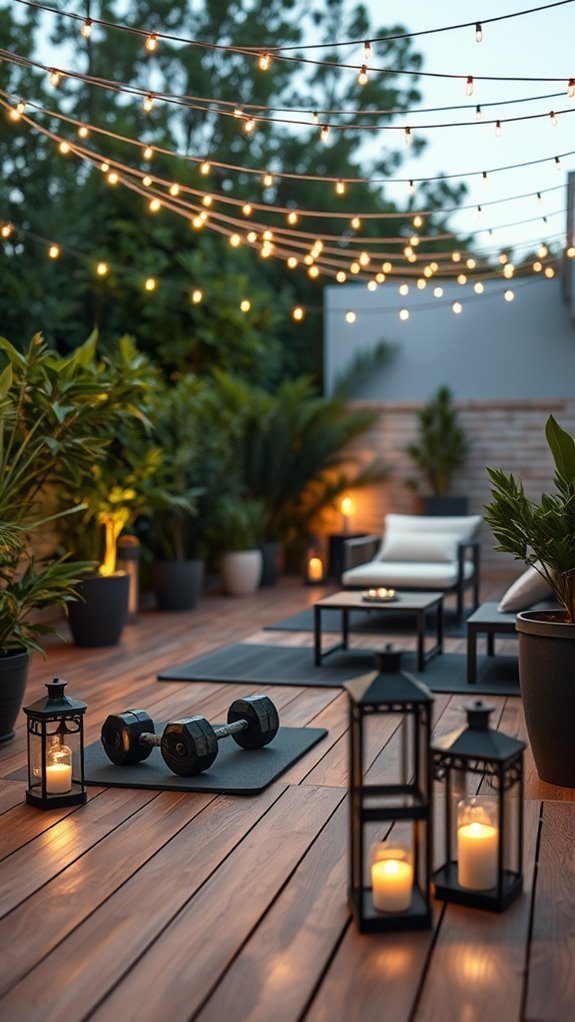 evening workout lighting ideas