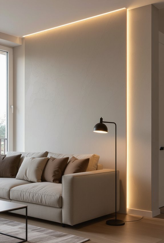 evenly lit glare free accent