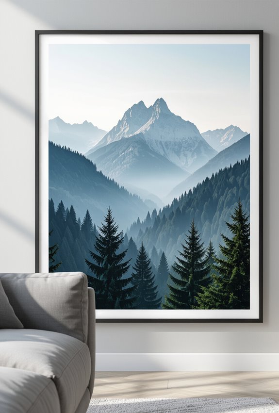 evergreen peaks and misty groves