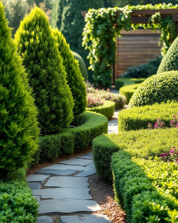 evergreen shrubs for structure