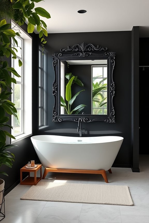 exotic black framed mirrors