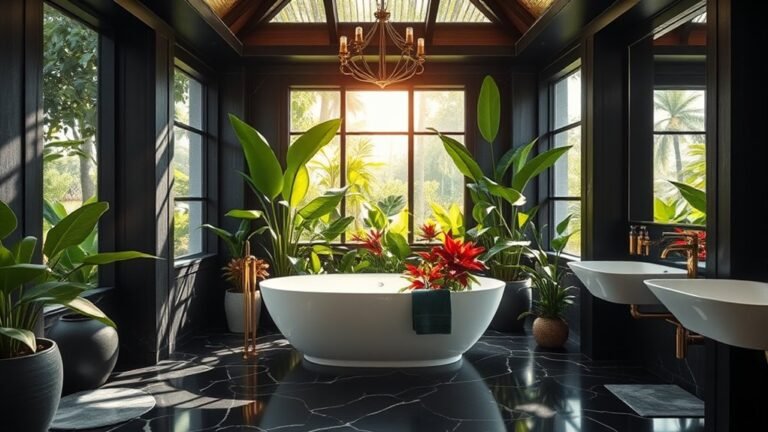 exotic black tropical bathrooms