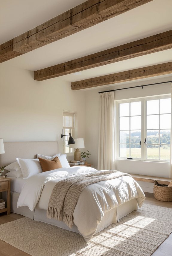 exposed beams add warmth