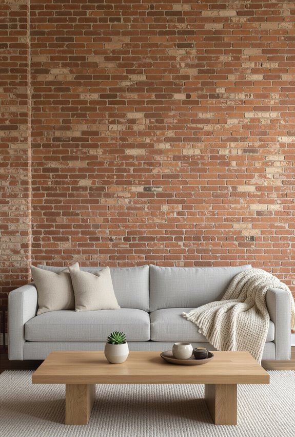 exposed brick adds warmth