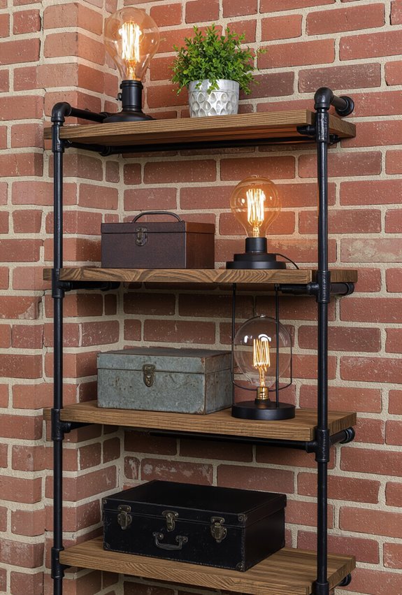exposed brick industrial chic
