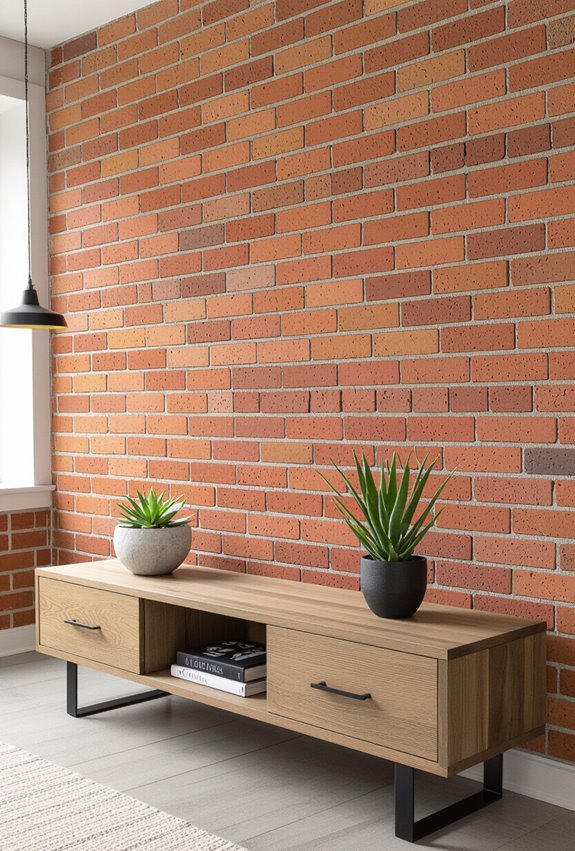 exposed brick industrial loft vibe