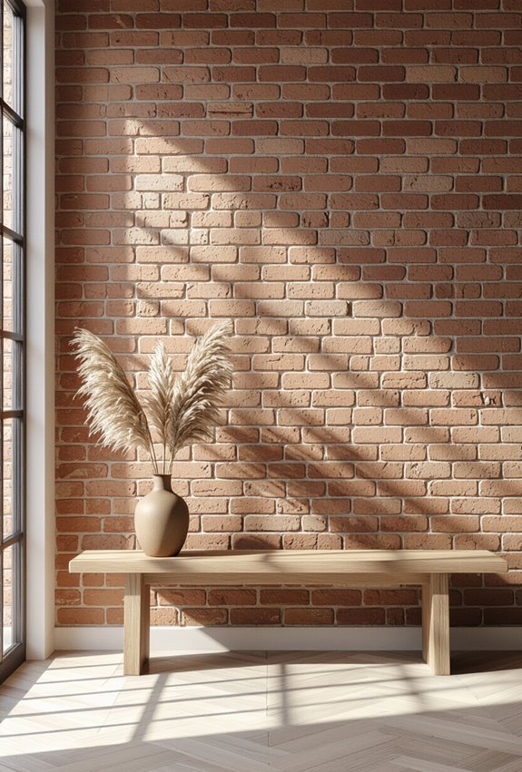 exposed brick sleek minimalist warmth