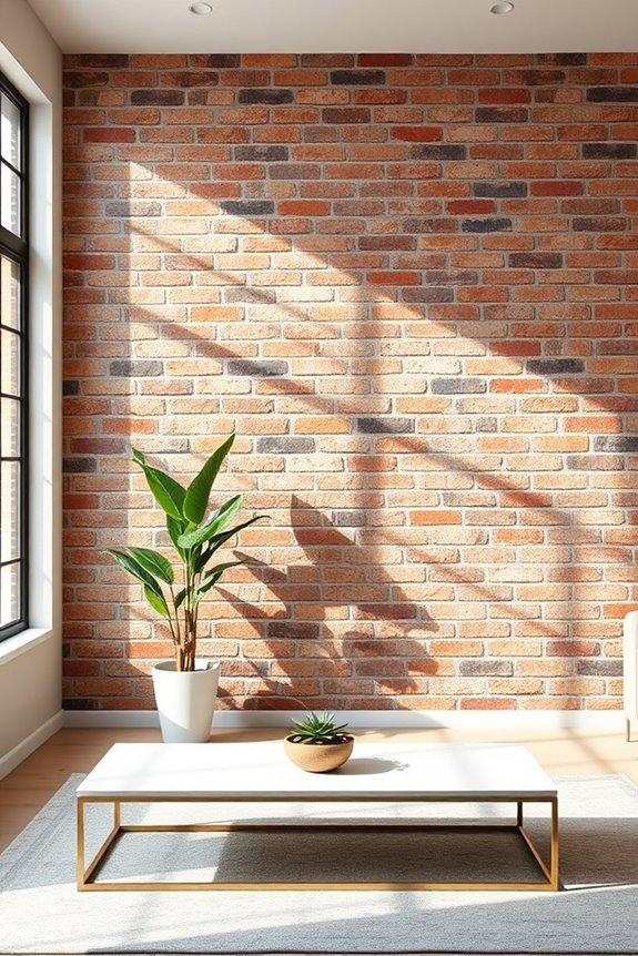 exposed brick wall charm