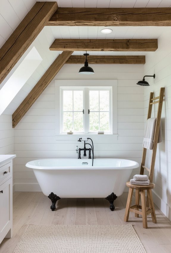 exposed rafters vaulted rustic warmth