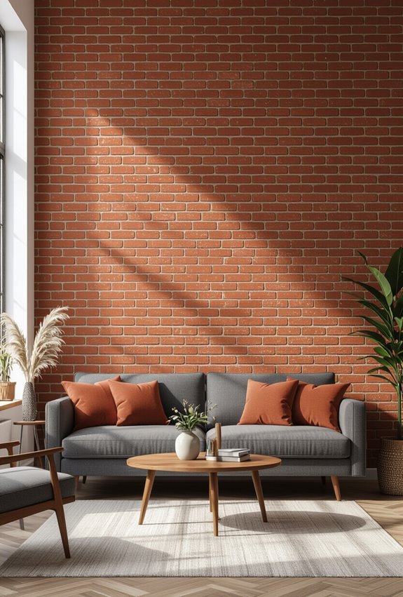 exposed red brick aesthetic