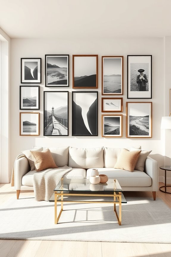 expressive artistic gallery wall