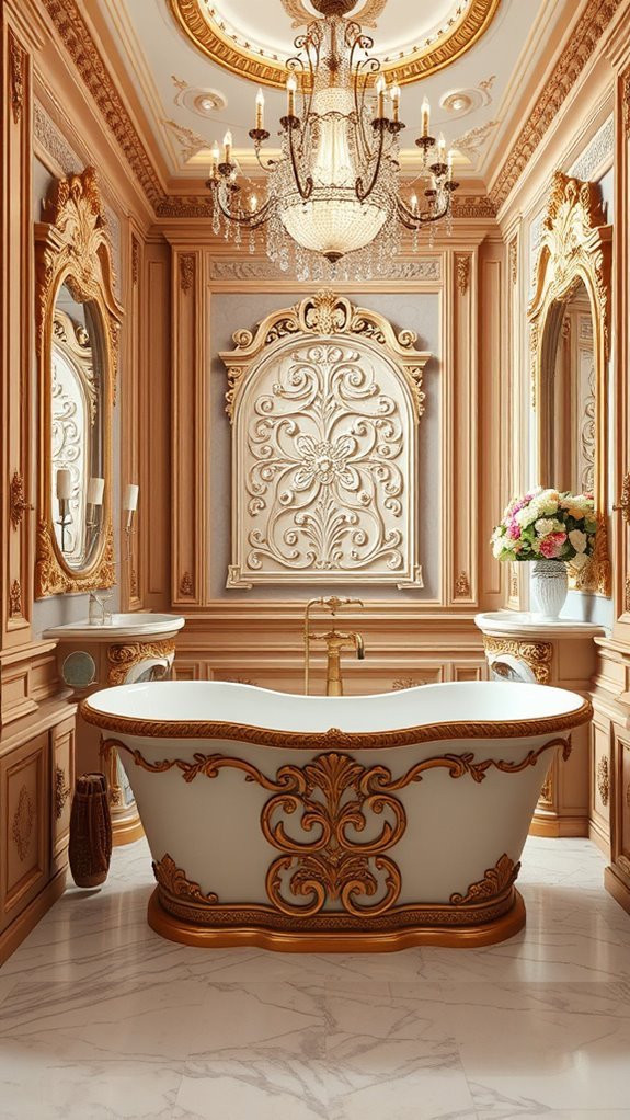 exquisite baroque bathroom details