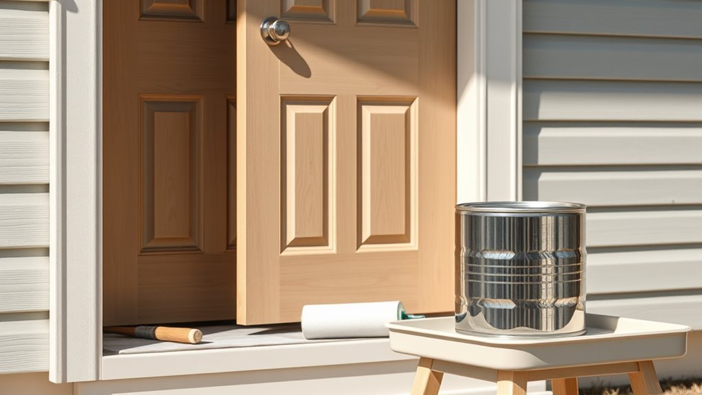 exterior door painting process