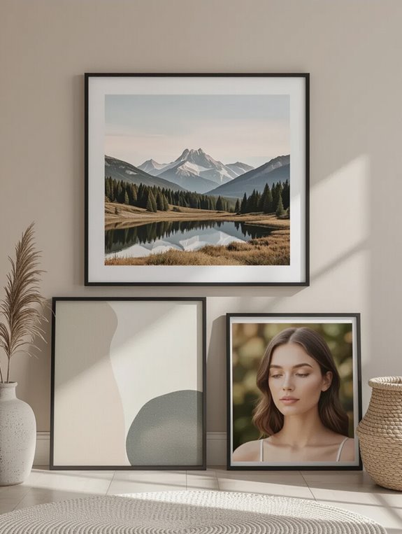 eye level art placement