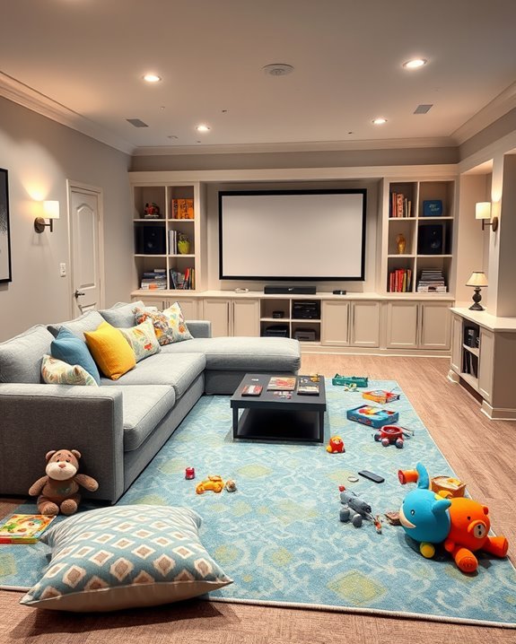 family friendly media room design