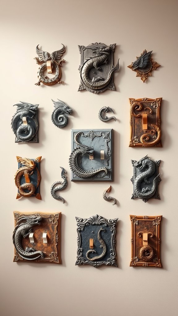 fantasy dragon switch plates