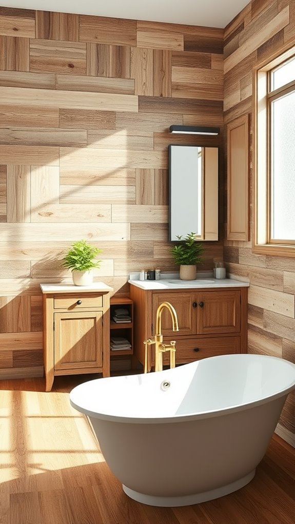 farmhouse bathroom wood decor