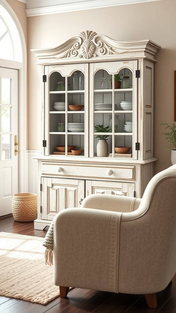 farmhouse cupboards create coziness